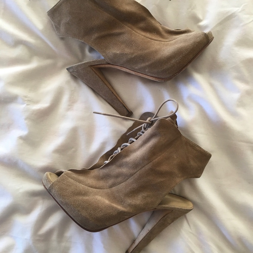 Giuseppe Zanotti for Thakoon suede ruffle booties